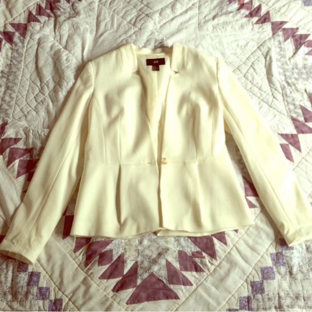 H&M cream blazer
